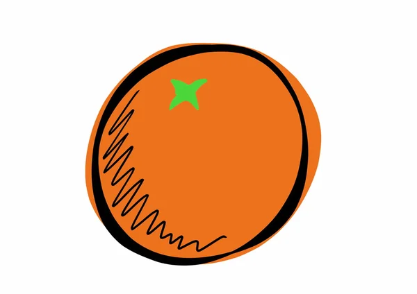 Laranja doodle — Fotografia de Stock