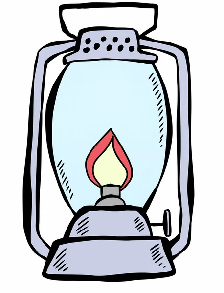 Doodle retro lámpa — Stock Fotó