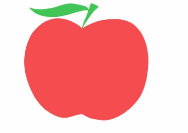 elle çizilmiş elma