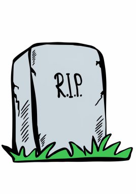 Doodle mezar taşı ile rip