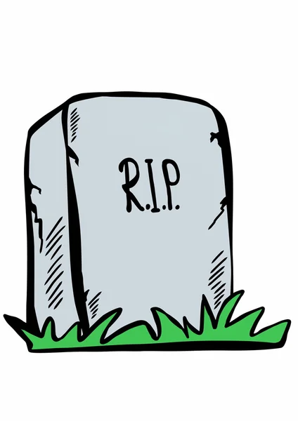 Doodle tombstone with RIP — Stock Photo, Image