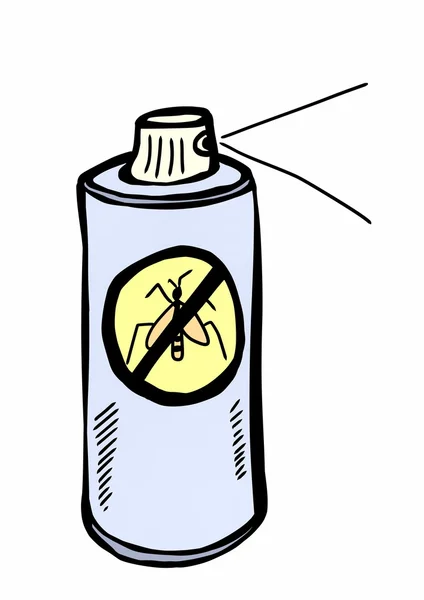 Doodle mosquito spray — Stock Photo, Image