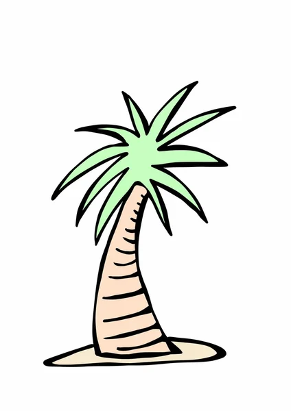 Doodle palmiye ağacı — Stok fotoğraf
