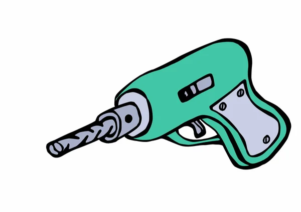 Doodle electric drill — Stock Photo, Image