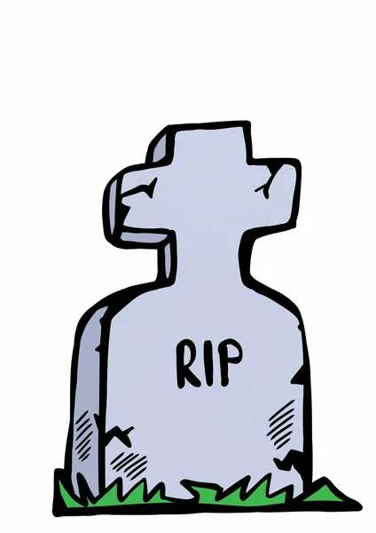 Doodle tombstone with RIP — Stock Photo, Image