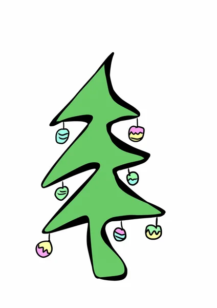 Hand drawn Christmas tree — Stock Photo, Image