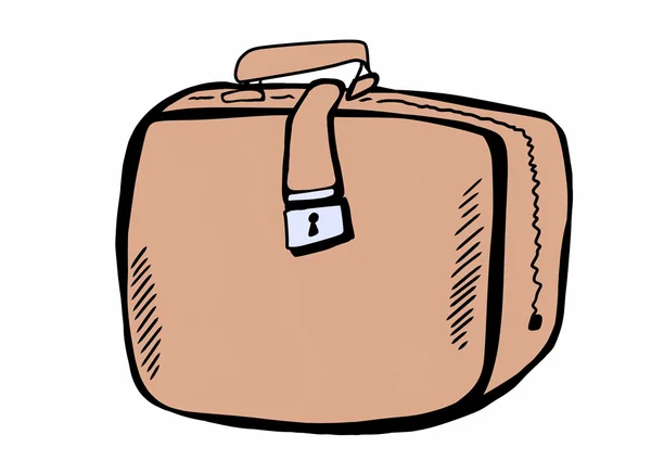 Doodle suitcase — Stock Photo, Image