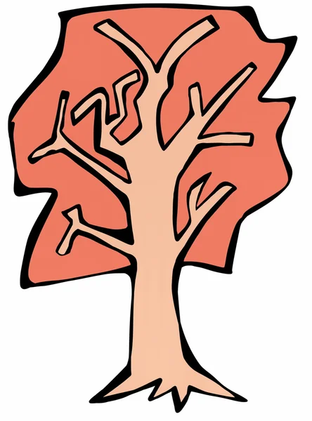 Gekritzelter Herbstbaum — Stockfoto
