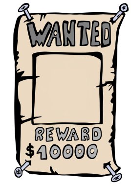 Vahşi Batı'nın Retro posterdeki doodle