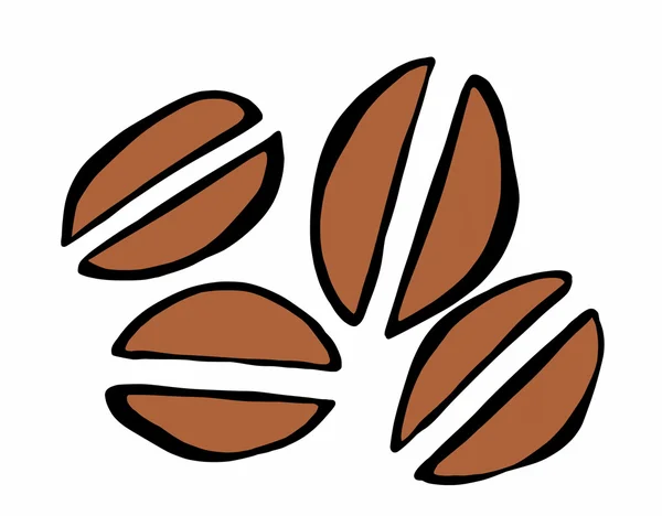 Doodle кавових зерен — стокове фото
