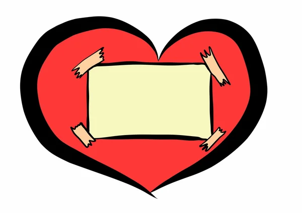 Doodle corazón — Foto de Stock