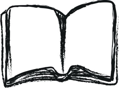 kitap basit doodle kömür