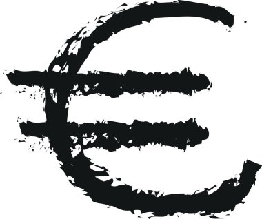 sembol para birimi euro doodle kömür