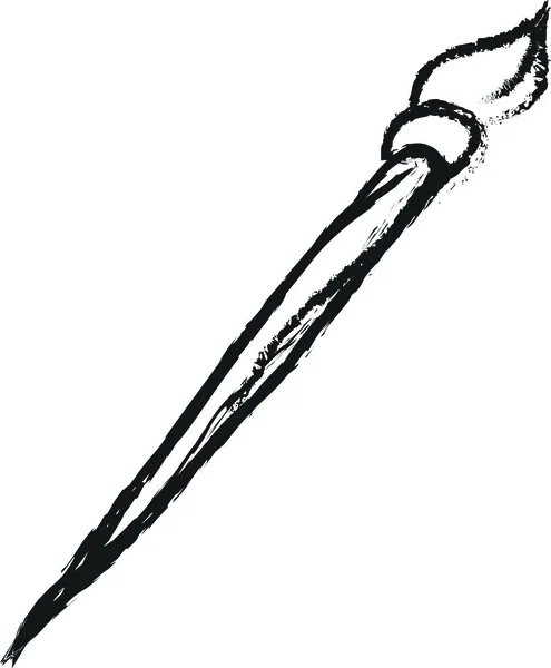 Boya fırçası basit doodle kömür — Stok fotoğraf