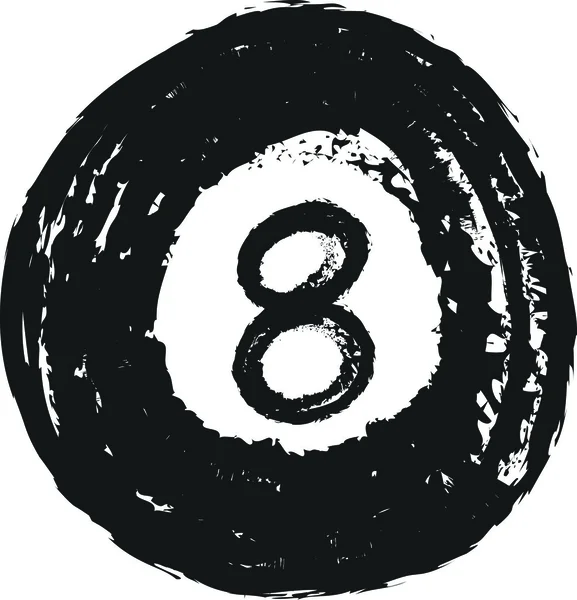 Bola de doodle número 8 — Fotografia de Stock