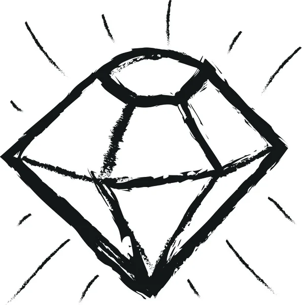 Diamante de Doodle —  Fotos de Stock