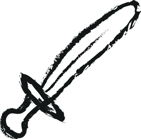 Doodle kılıç — Stok fotoğraf