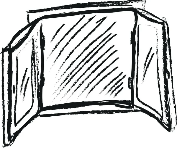 Doodle open window — Stock Photo, Image