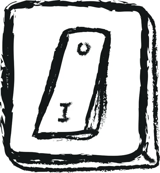 Doodle light switch — Stock Photo, Image