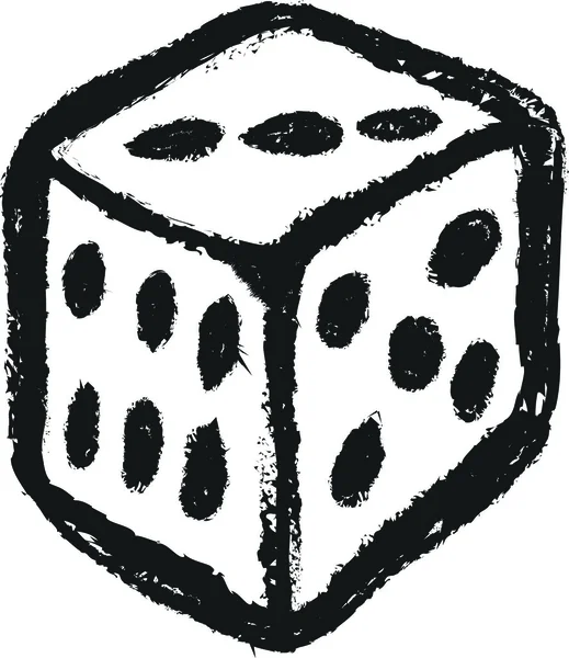 Doodle dice — Stock Photo, Image