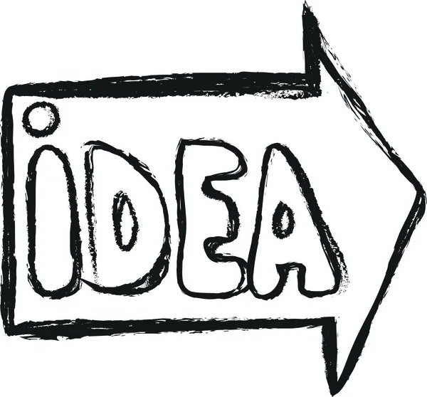 Idea de la Doodle — Foto de Stock