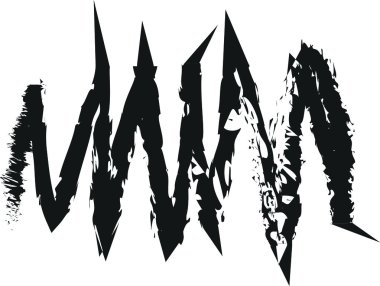 Doodle çizgili eğri