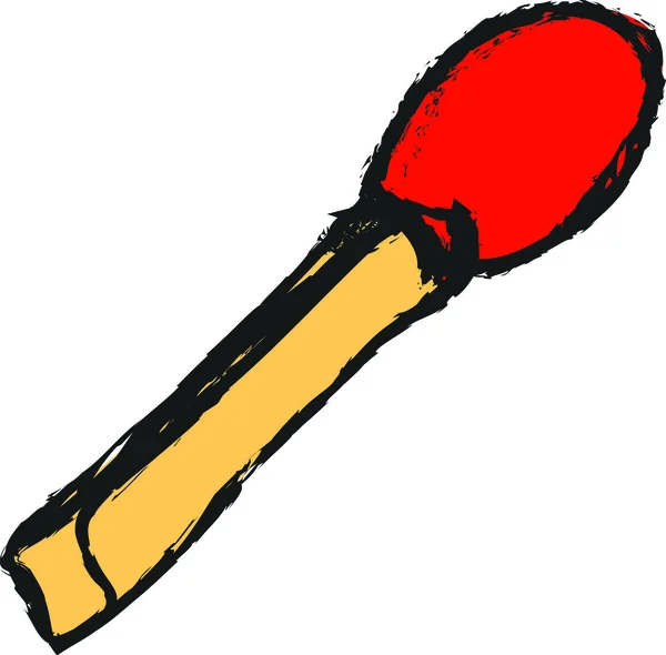 Rode wedstrijd eenvoudige doodle houtskool doodle — Stockfoto