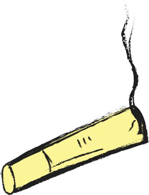 Simge doodle Sigara yanıkları