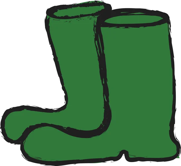 Doodle rubber boots — Stock Photo, Image
