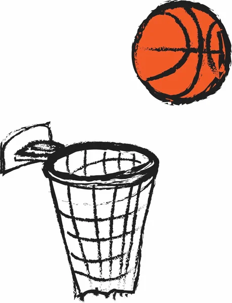 Ícone de basquete doodle — Fotografia de Stock