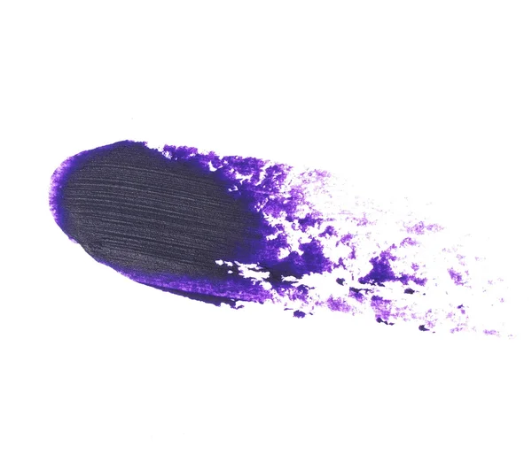 Violet, blue grunge brush strokes oil paint isolated on white background, with clipping path — Stock Photo, Image