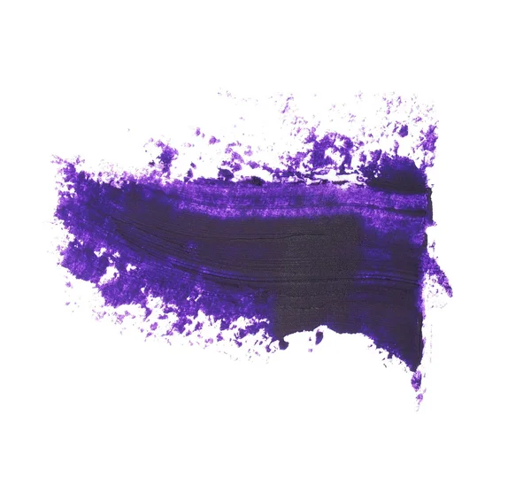 Βιολετί, μπλε grunge πινέλο εγκεφαλικά επεισόδια λαδομπογιά απομονωθεί σε λευκό φόντο, με διαδρομή αποκοπής — Φωτογραφία Αρχείου
