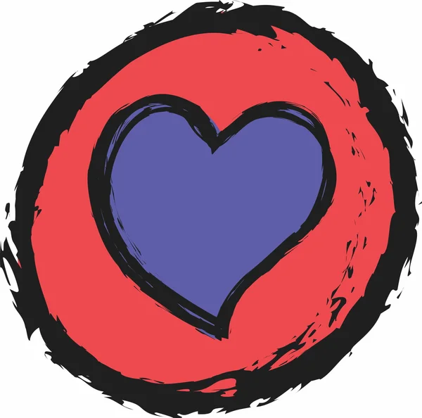 Doodle icona del cuore — Foto Stock