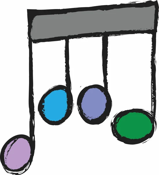 Doodle cheerful musical notes — Stock Photo, Image