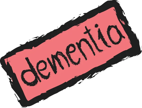 Doodle symbol stamp dementia — Stock Photo, Image