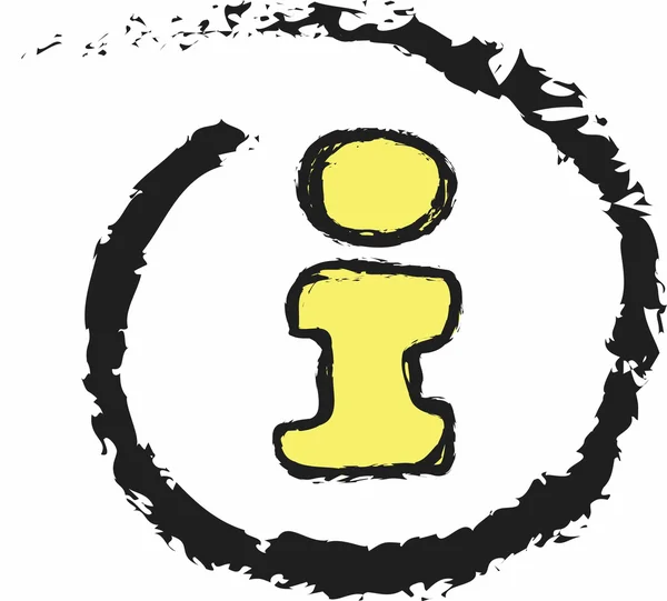 Simbolo di informazione icona doodle — Foto Stock
