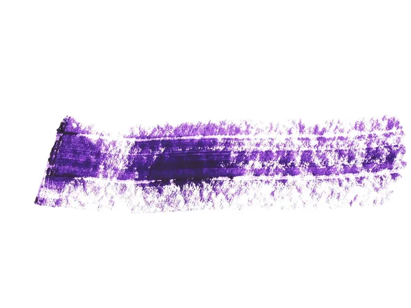 Coups de pinceau grunge violet peinture à l'huile isolée sur fond blanc — Photo