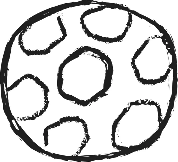 Doodle fotbalový míč — Stock fotografie