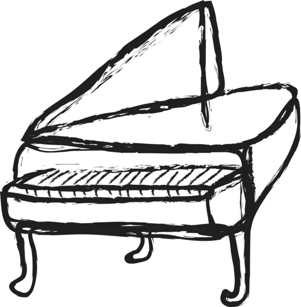 Doodle απλά μουσική πιάνο — Φωτογραφία Αρχείου