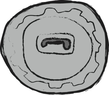 Doodle grunge kanalizasyon kapağı