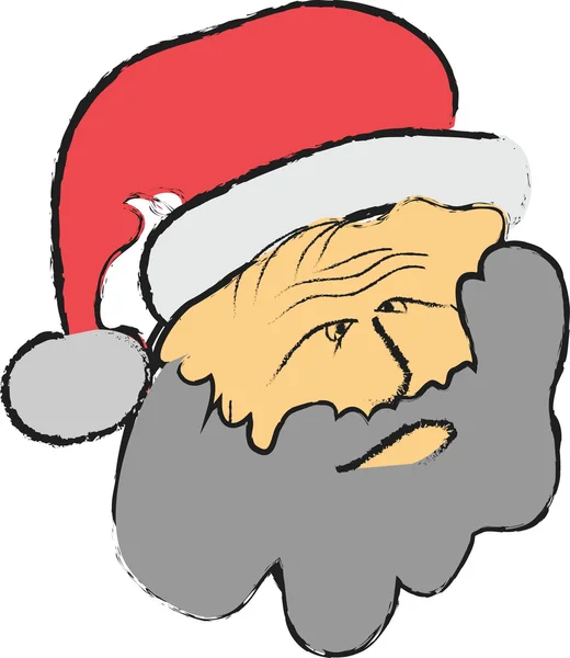 Doodle Santa head — Stock Photo, Image