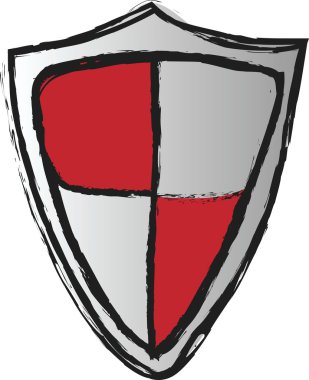 Kırmızı kalkan doodle