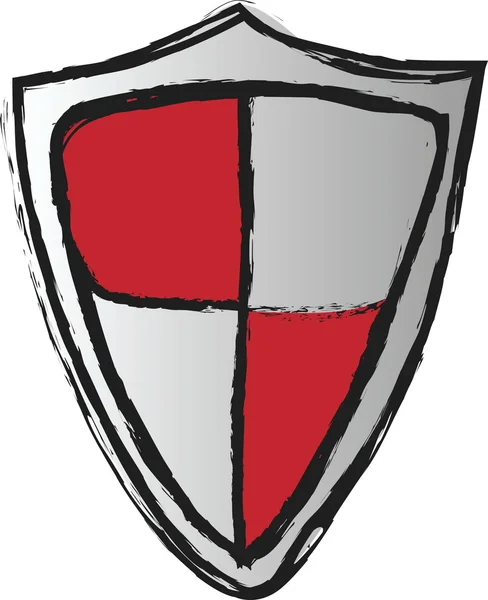 Doodle red shield — Stock Photo, Image