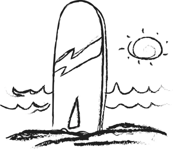 Doodle surfboards on beach — Stock Photo, Image