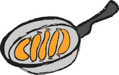 Doodle pan ve sosis