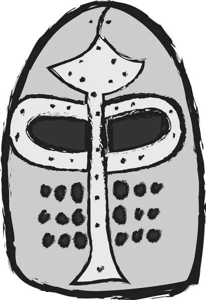Doodle capacete medieval — Fotografia de Stock