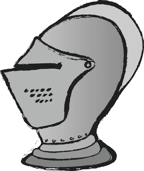 Doodle medieval helmet — Stock Photo, Image