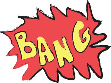 Bang! -Komik konuşma balonu, çizgi film