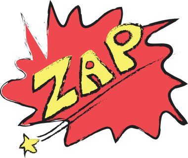 Zap! -Komik konuşma balonu, çizgi film