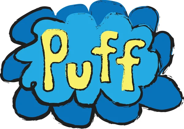 Poof - Comic Expression Text — Stock Photo, Image